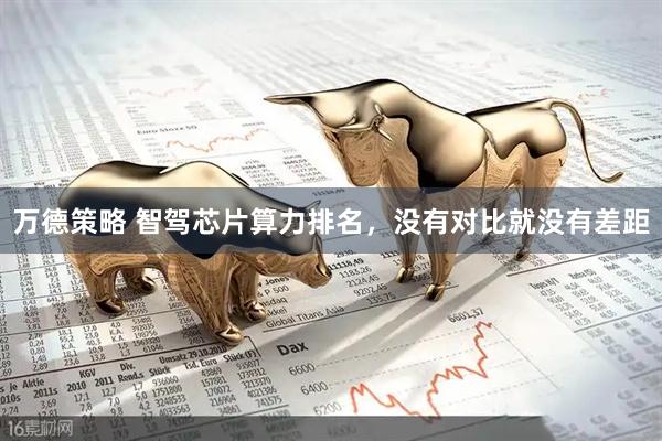 万德策略 智驾芯片算力排名，没有对比就没有差距
