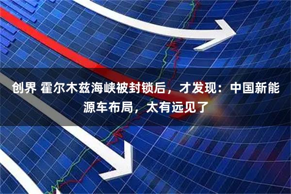 创界 霍尔木兹海峡被封锁后，才发现：中国新能源车布局，太有远见了