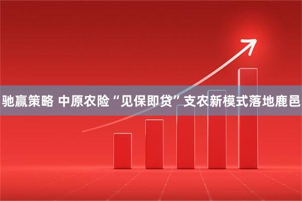 驰赢策略 中原农险“见保即贷”支农新模式落地鹿邑
